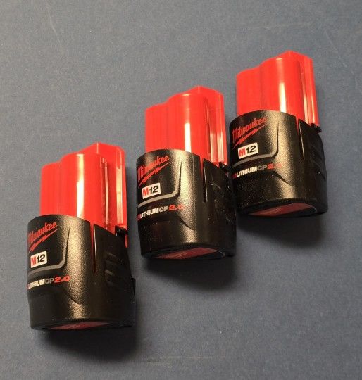 Milwaukee M12 (3) CP 2.0Ah Battery Packs Brand New No Low Offers/Trades, Pls. Price is Firm. Pickup in Burien