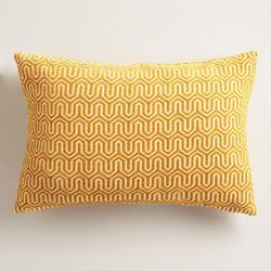 Yellow Geo Chenille Lumbar Pillows