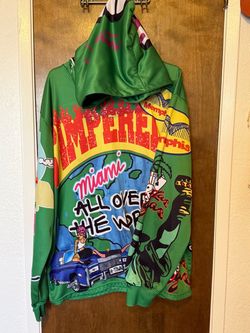 Pimperel All Over Print Green Hoodie