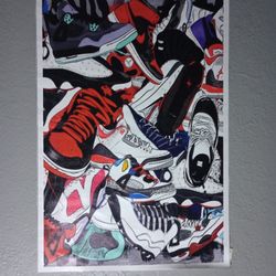 Nike Shoes Air JordanSneakers Jordan Wall Art Canvas Poster Unframed 