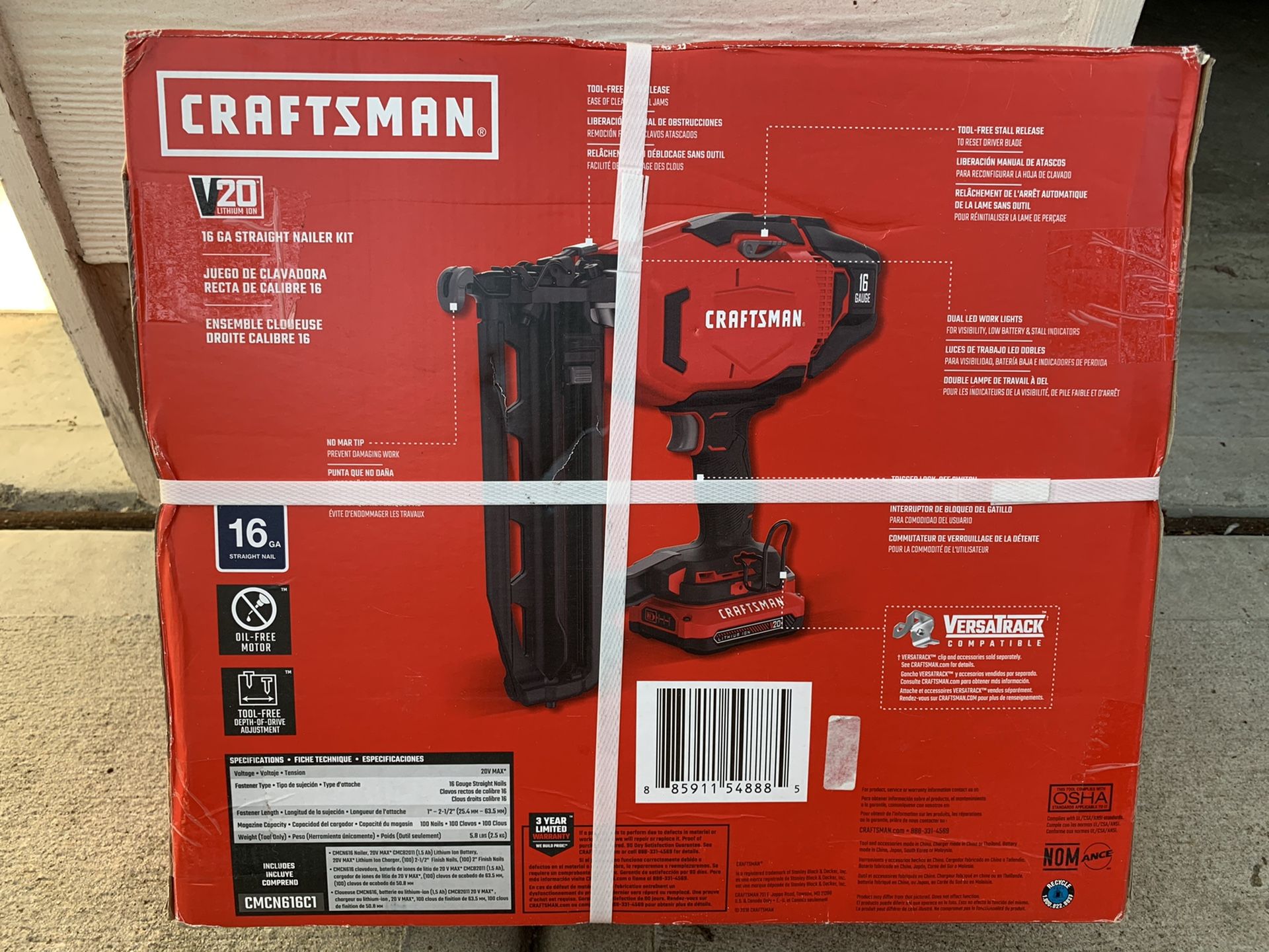 CRAFTSMAN V20 2.5-in 16-Gauge Cordless Finish Nailer