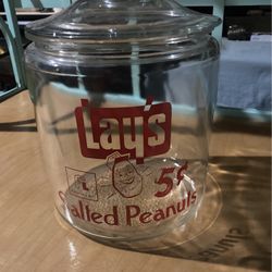 1950s Lays salted peanut jar