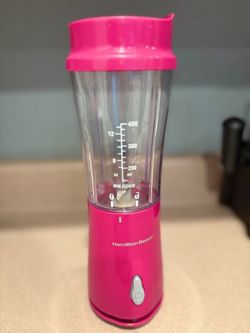 Hamilton Beach Personal Blender for Smoothies with Travel Lid, 14 oz,