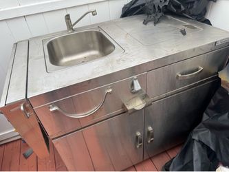Member's Mark stainless steel outdoor kitchen prep station and sink