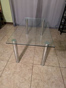 Glass coffee table