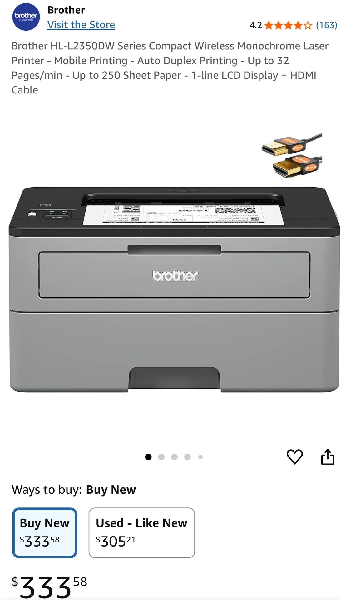 Brother Monochrome Laser Printer (Amazing Quality)