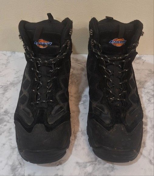 MEN’S DICKIES FRONTIERHIKE STEEL TOE WATERPROOF BOOTS SIZE 11 - USED