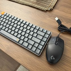 ProtoArc Wireless Mechanical Keyboard and Logitech G203 RGB Mouse