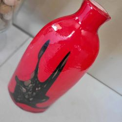 Mid-Century Style Red Glaze Vase