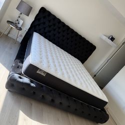 New In Box King Bed Frame With Mattress (Read Description Below)