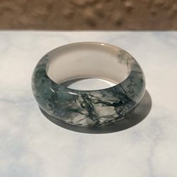 Moss Agate Band  Sz 6 Or 8