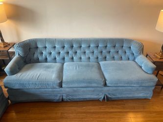 Vintage Blue Couch Set for Sale – Well Loved / Project Piece
