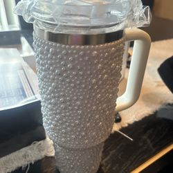 White, Bling Tumbler.