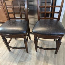 Mission Style Swivel Bar Stools