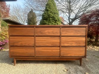 Mid Century Vintage Walnut Dresser 