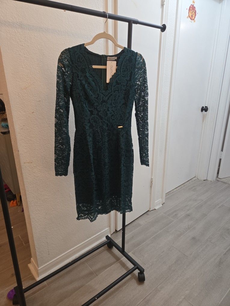 Green Variant Mesh Dress
