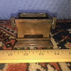 Chinese Antique Bronze Censer On Stand 