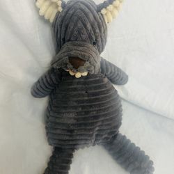 Jellycat Cordy Roy Grey Dog Schnauzer Stuffed Animal Plush Retired