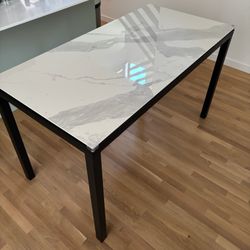 $1300 Marble White Ceramic Kitchen Table