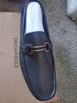 Decarsdz Black Leather Loafer size Men's 10