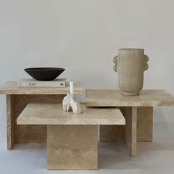 Travertine - 3pc. Coffee Table -