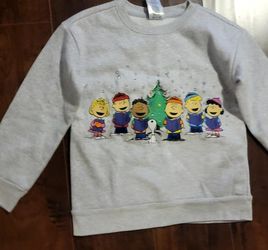 Kids size 7 snoppy and friends sweater with Lighta 