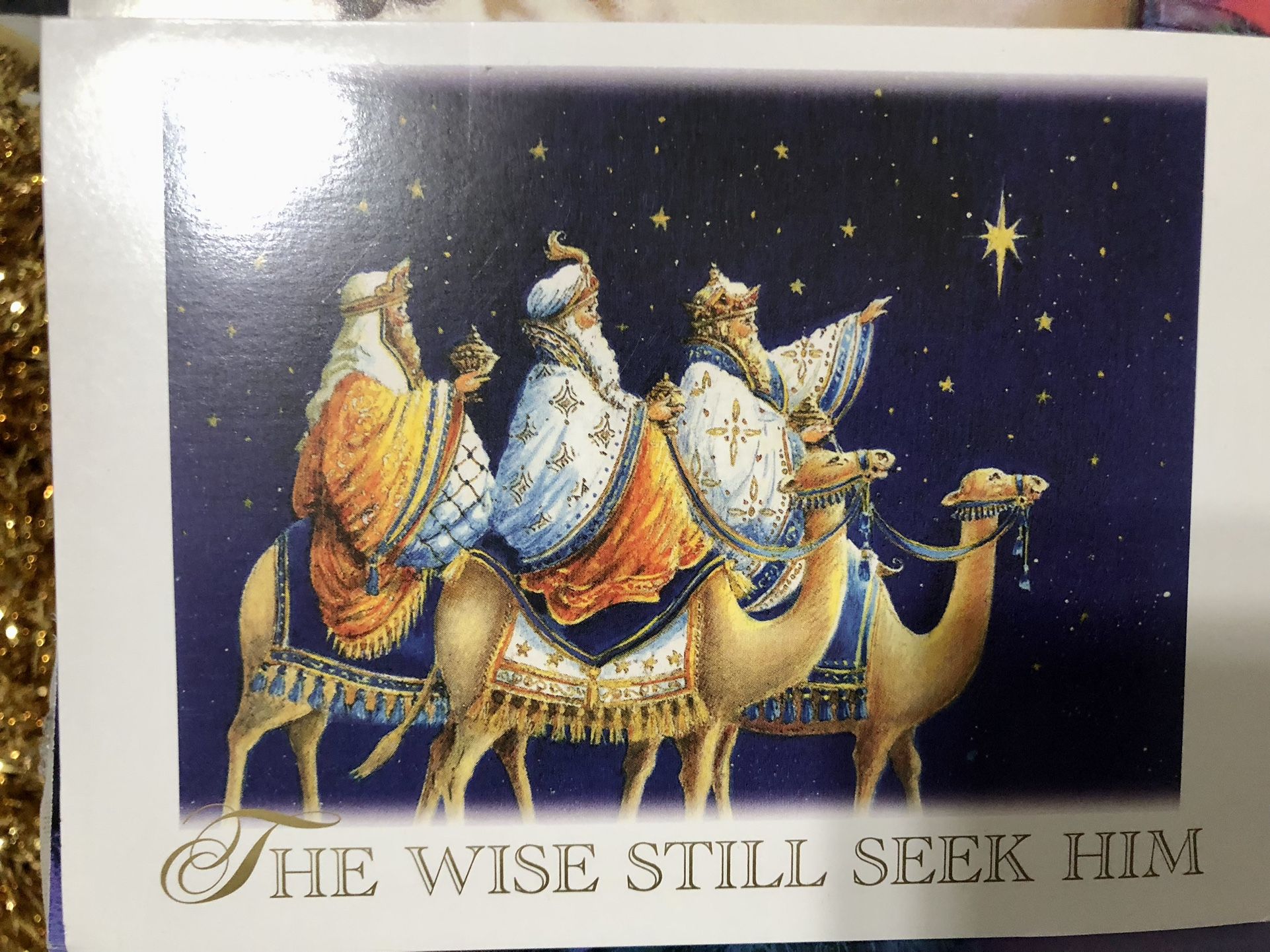 VNTG Three Wise Men" or "Three Kings," Greeting Christmas Card