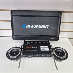 Blaupunkt Amp With Audio Bank And Speakers Bundle