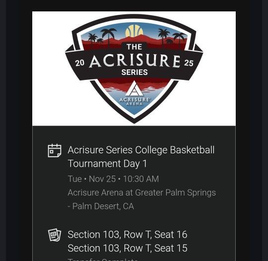 Acrisure Arena Basketball Tournament