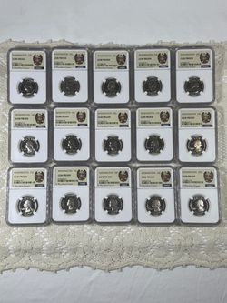 Washington 25C NGC Gem Proof Quarters – Lot of 15