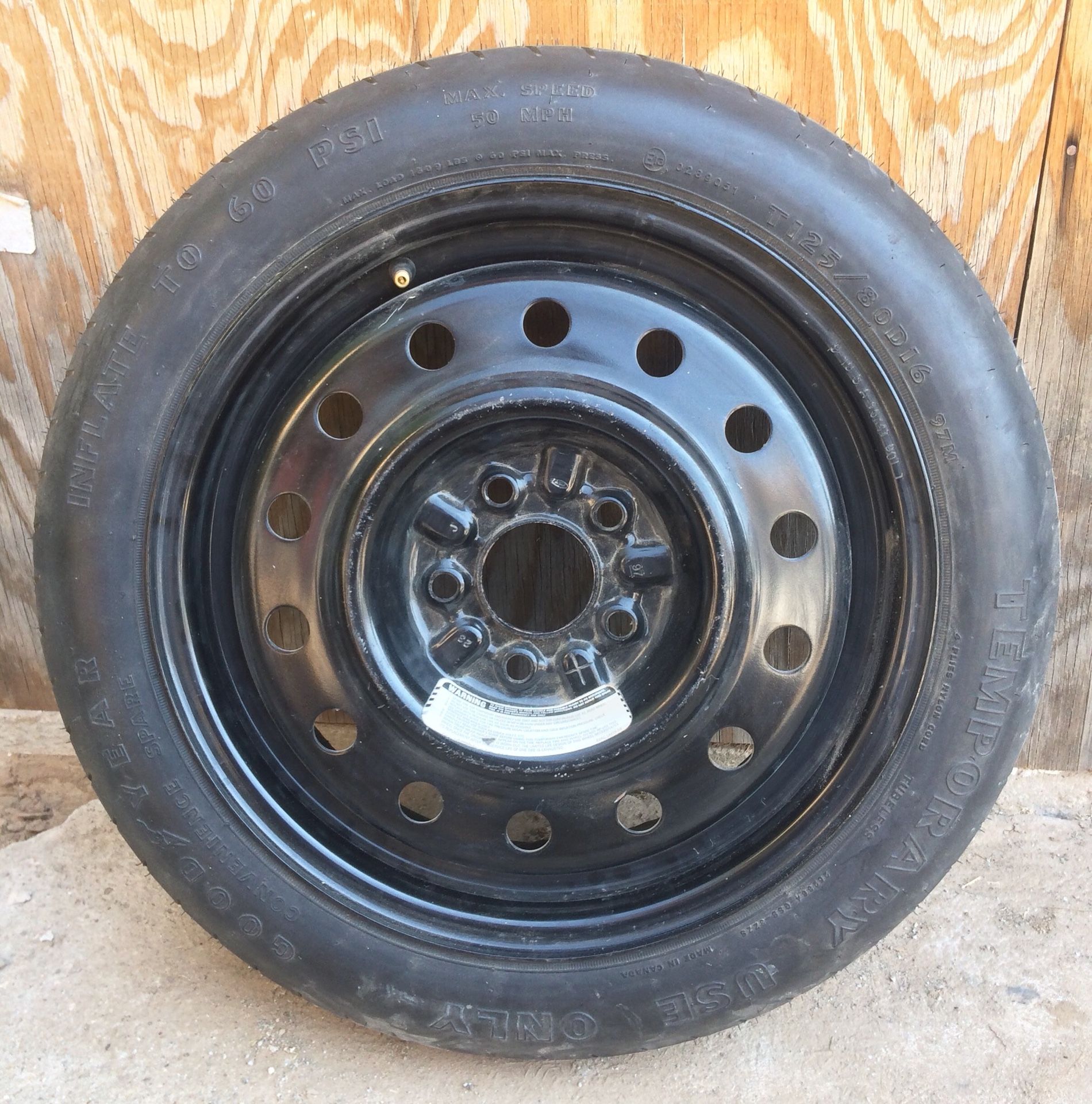 Spare tire with rim