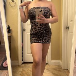 Sequin Cheetah Dress Size S