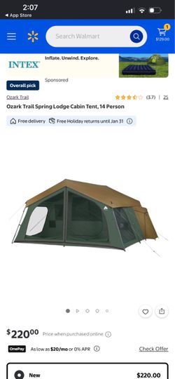 Ozark Trail Spring Lodge Cabin Tent 14 Person