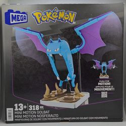 Mega Pokémon Building Toys Set Mini Motion Golbat with 313 Pieces, Wing Flapping