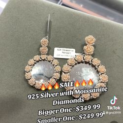 925 Silver With Moissanite Diamond Picture Charm