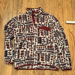 Patagonia Synchilla Wandering Woods Pumice Sweater Pullover Men’s Size Medium 