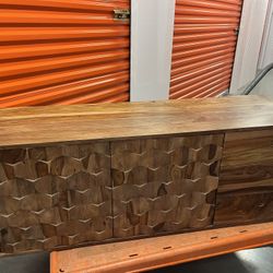 Solid Wood Carved Sideboard 