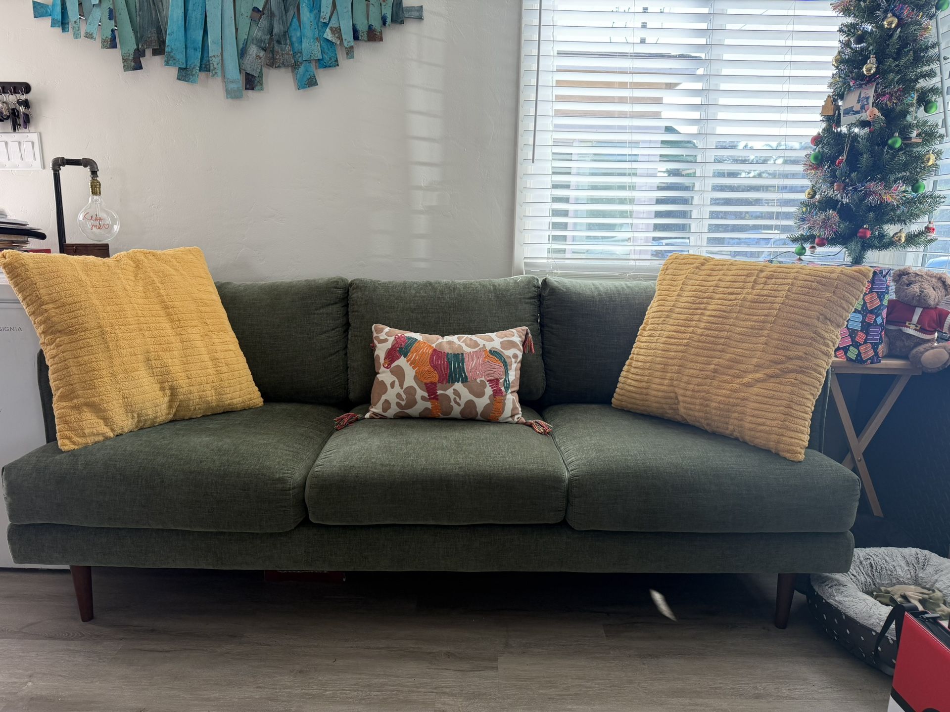 Retro sectional. Army/Olive green.