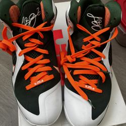 Nike LeBron 9’s University Of Miami Sz 10.5