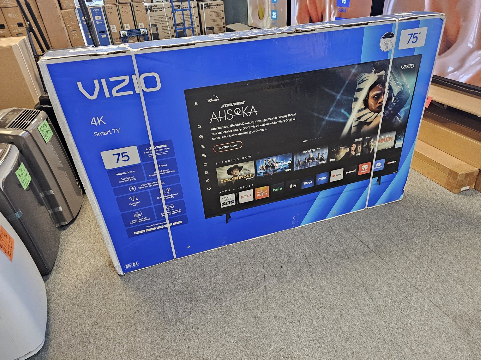 VIZIO 75 INCH UHD TV'S IN STOCK MANY AVAILABLE BLUETOOTH DOLBY VISION W/WARRANTY - PAYMENT PLANS