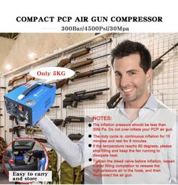 Spritech PCP Air Compressor, Portable 4500Psi/30Mpa, Water/Oil-Free, PCP  Rifle/Pistol and Paintball Tank Air Pump, Powered by 12V Car DC or Home  110V