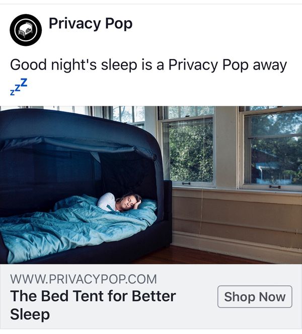 Privacy Pop The Bed Tent Blue Full Fo A Better Sleep Kids 80sold
