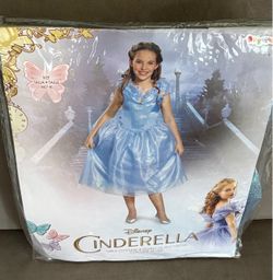 New Disney Cinderella Movie Sequin Halloween Costume Girls 7/8