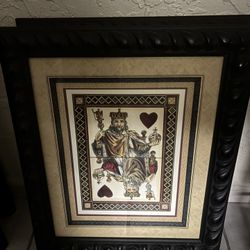 26 X 22 Set of 4 Framed Playing Card Wall Art – Game Room / Poker Decor