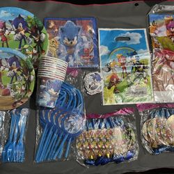 Sonic The Hedgehog Birthday Party Set (New)