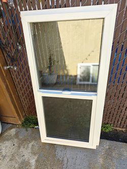 New Double Pane Window 27"X53" White