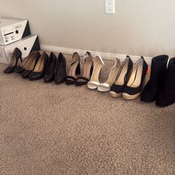 7 Pairs Of Shoes All 6 1/2  (6 Out Of 7 Pretty Much New 