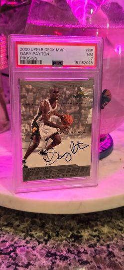 🏀 PSA 7 Gary Payton Auto Pro Sign 2000 Upper Deck MVP Autograph – Hall of Famer 🔥