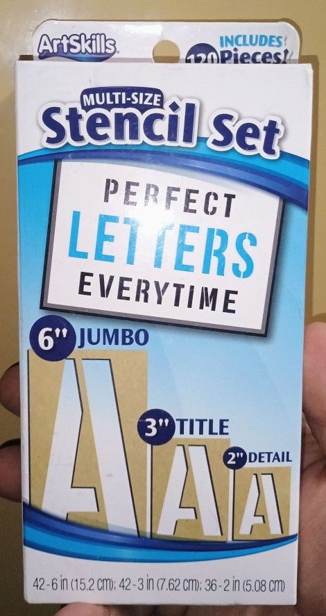 ArtSkills Letter Stencils in 3 sizes, for Signs School Craft Supplies
