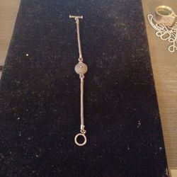 Sterling Silver Bracelet with Amethyst Stone 